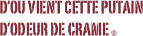 D’OU VIENT CETTE PUTAIN D’odeur de crame ©